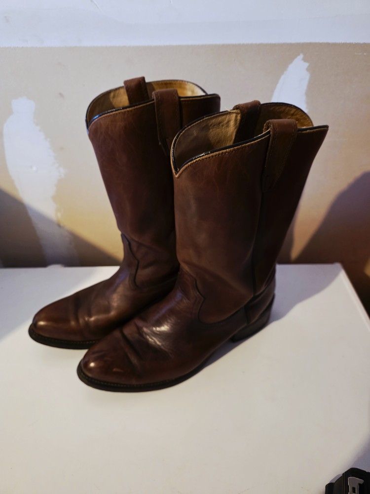 Men’s Leather Cowboy Boots – Size 11 EW – Made in USA