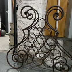 Vintage metal wine rack