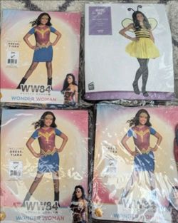 Girls Halloween Costumes, Size 4 - 6, 8 - 10, 12 - 14. $10 each.