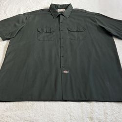 Dickies Gray Short Sleeve Button Down
