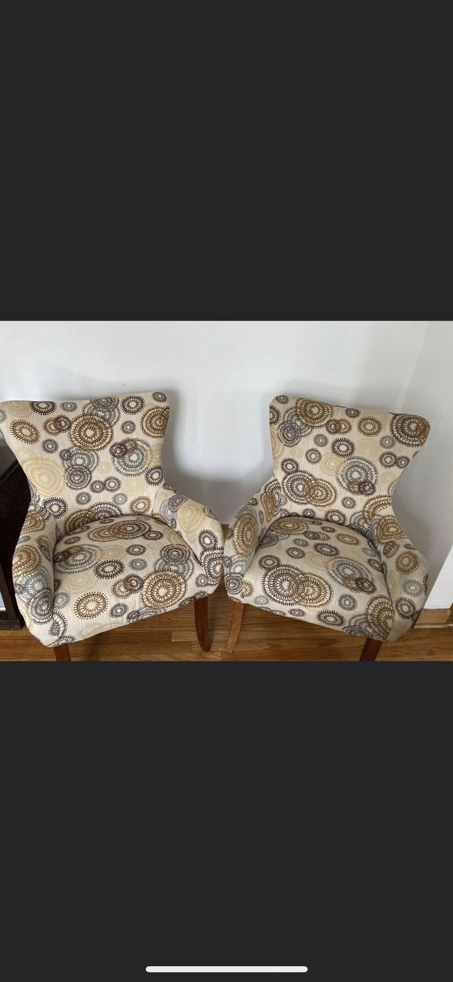 really elegant set of two matching statement chairs