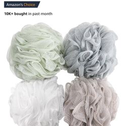 4pcs shower sponge set, new: $