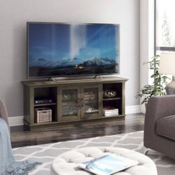 Twin Star Home 60 in. Stromburg Oak TV Stand Fits TVs Up to 65 in.