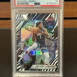 Anthony Edwards National VIP Zebra PSA 10