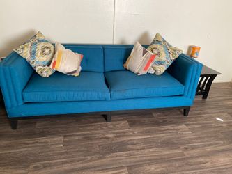 Luxury couch and throw pillows