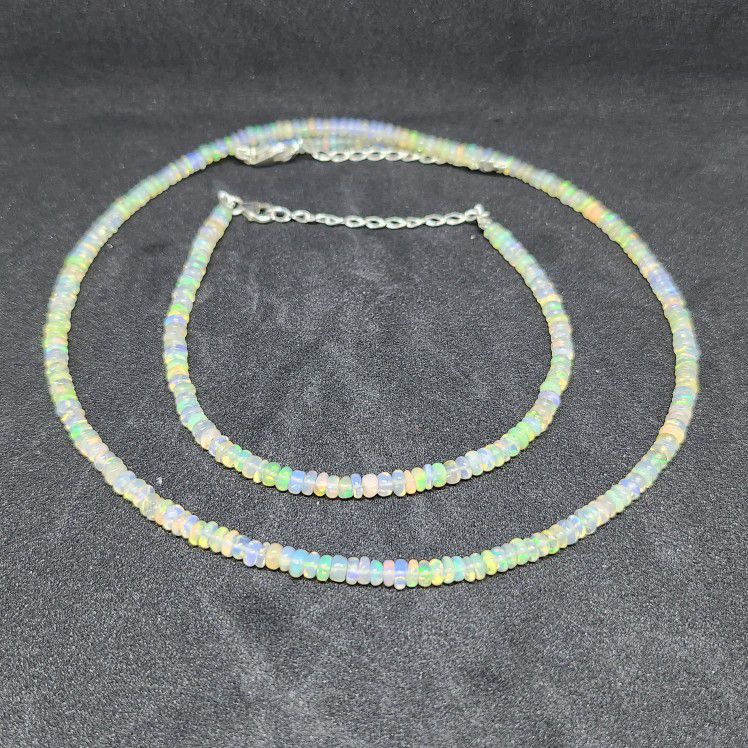 AAA+ Welo Opal Necklace & Bracelet Combo