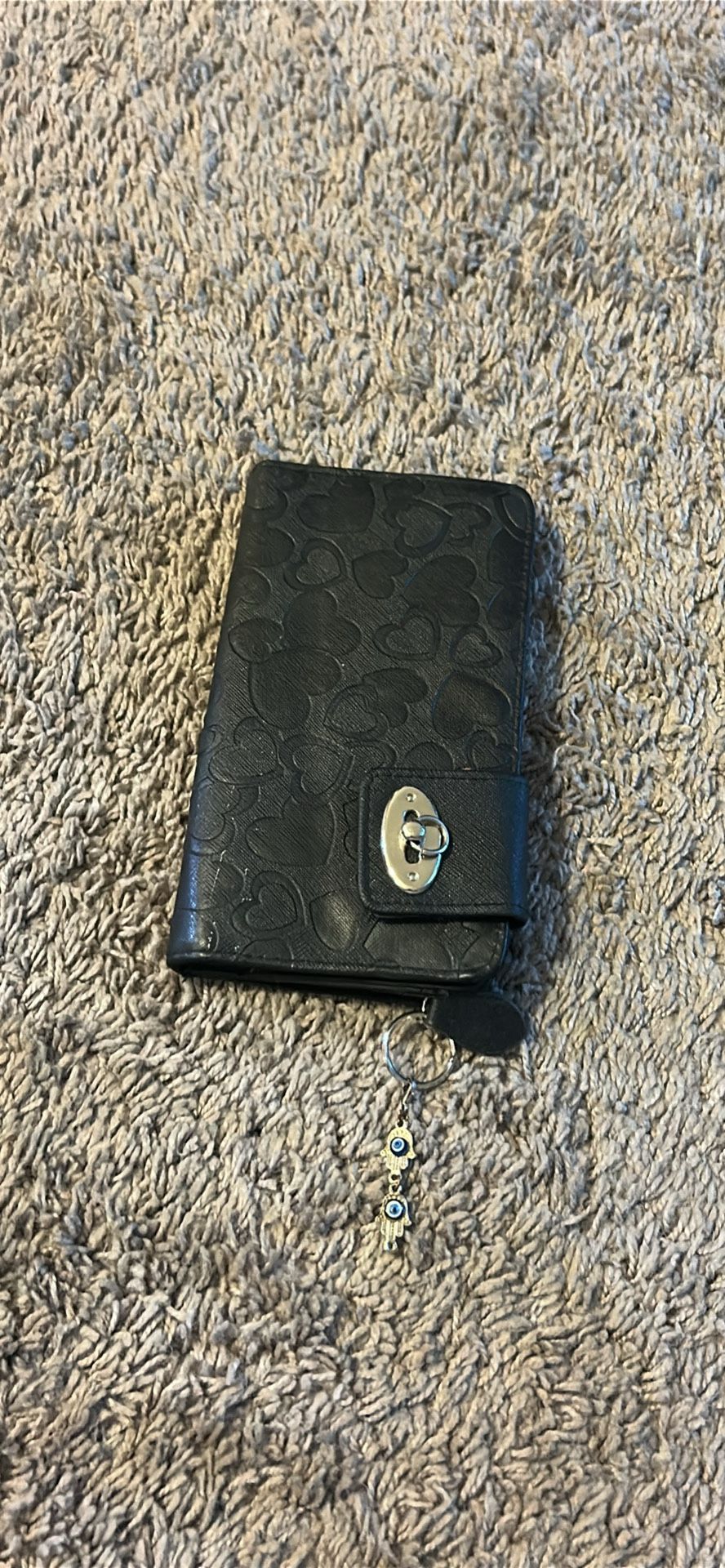 Wallet/ Checkbook With Evil Eye Charm