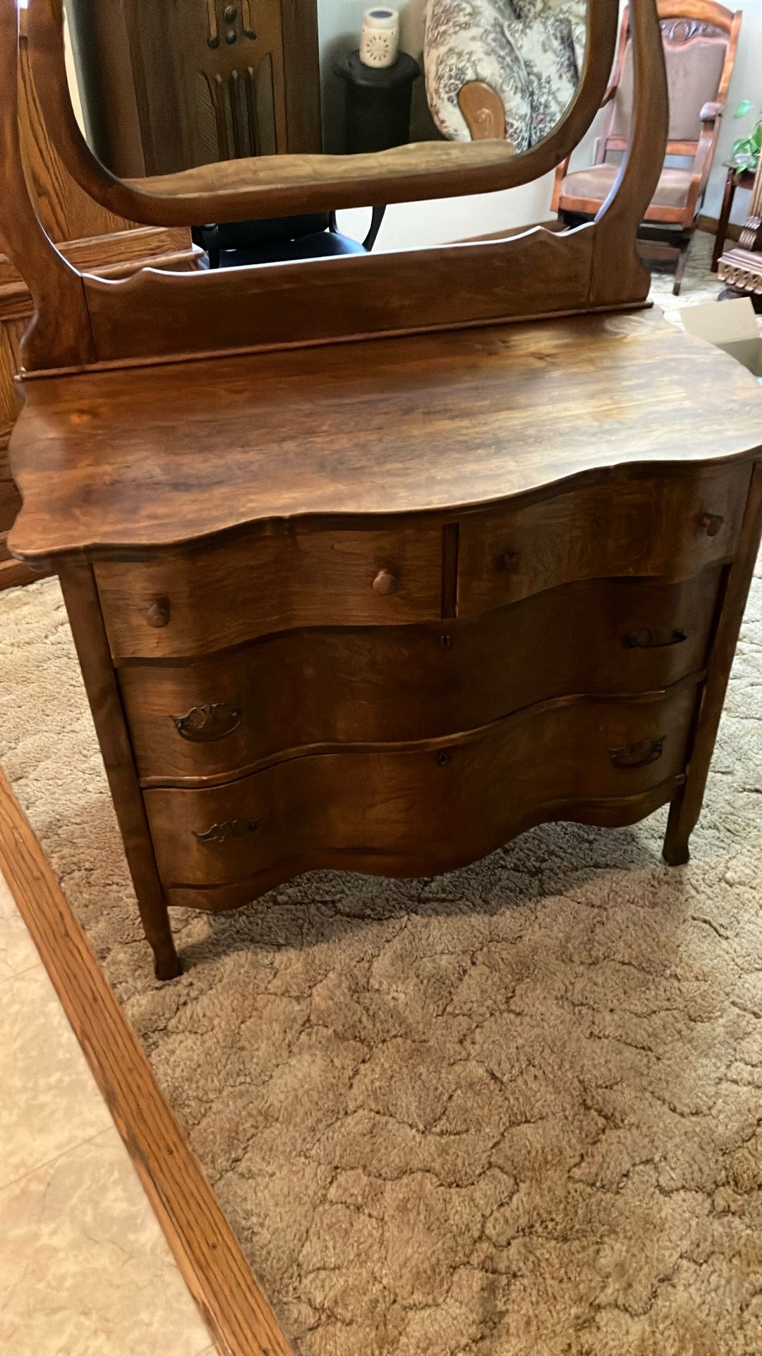 Antique dresser with mirror