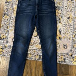 Mother High Waisted Looker Ankle Fray Cropped