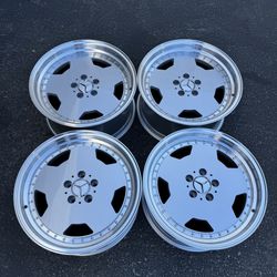 New 18 Inch AMG Classic Monoblock Style Wheels 18x8/9 5x112 +25/+30 Silver Rims Set of 4 CB 66.6