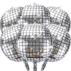 8 Disco Ball Latex Balloons 