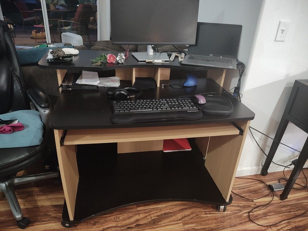 Desk with Monitor Stand