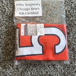 Seal That Never Been Open Mike Singletary Autographed JSA Jersey
