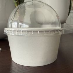 Karat 6oz White Paper Food Container With Lid