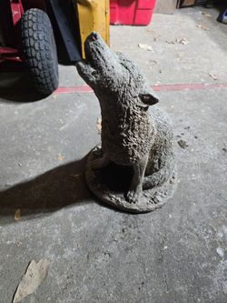 Concrete Wolf Statue