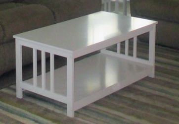 Convenience Concepts Mission Style White Coffee Table
