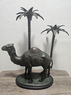Solid brass camel candle holder art decoration