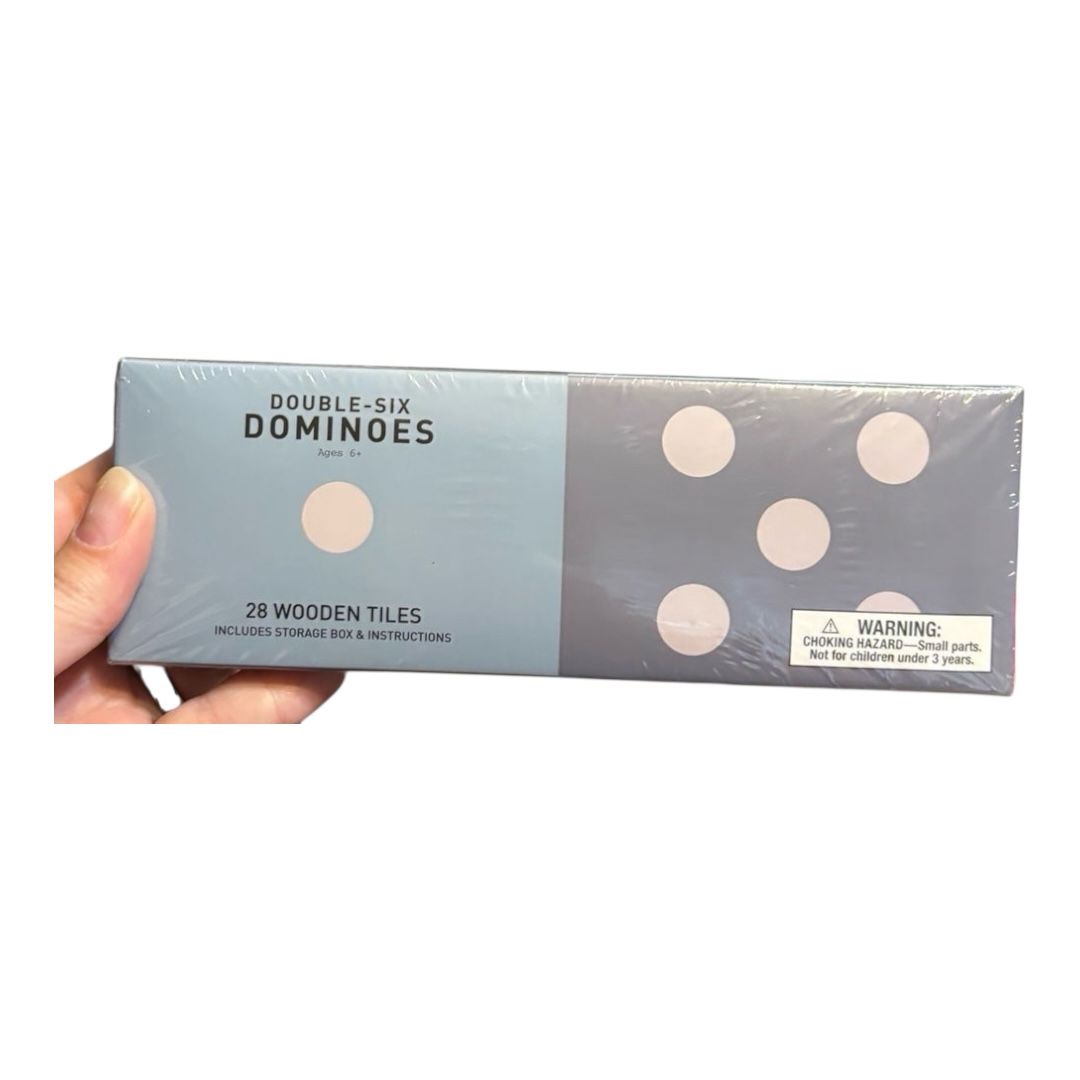 New Walgreens Dominoes Set 28 Wooden Tiles With Storage Box & Instructions