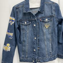 Levi’s Customized  “ Burlingame -Warriors- Wrestler Button & Stiched (Size Youth Large) Like New  $25
