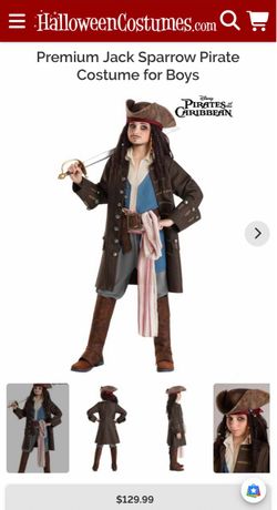 Disney Parks / Disney Store deluxe Captain Jack Sparrow kids costume