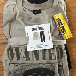 NWT Licensed One Piece 'WANTED' men’s 2pcs pajamas set size S