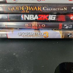 PS3 With 5 Games And A Joystick 