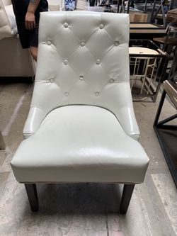 Leather accent chair