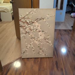36"x24" Canvas Wall Art "Cherry Blossom"