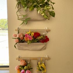 IKEA Planter 3 Sections With Pot Inserts 