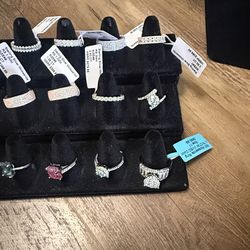 Moissanite Sterling silver rings