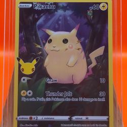 Pikachu 5/25 [Holo] Pokemon Celebrations 25th Anniversary Set Full Art Card, NM