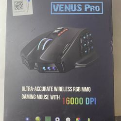 Venus Pro Ultra Accurate Wireless Rbg Mmo Gaming Mouse