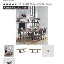 6 Piece Dining Room Set w/ Extendable Table