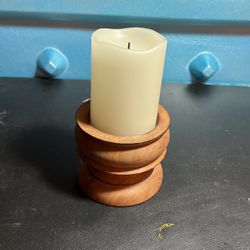 Candle Pedestal, Walnut, 3” Pillar A-04