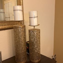 Gold candle Holders 