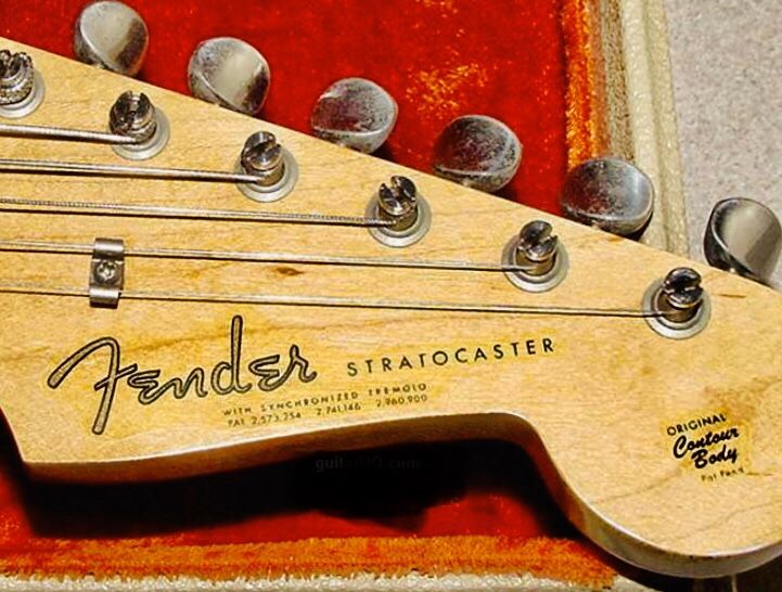 1963 Fender Stratocaster Decal Waterslide Aged NOS Perfect and Proper !