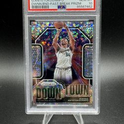 2020 Panini Prizm Downtown Fast Break Prizm Giannis Antetokounmpo PSA Gem MT 10