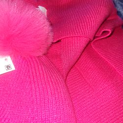 New Hot Pink Scarf & Hat