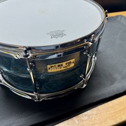 Pork Pie Patina Brass 6.5x13" Snare Drum with Tube Lugs - Green Patina Brass