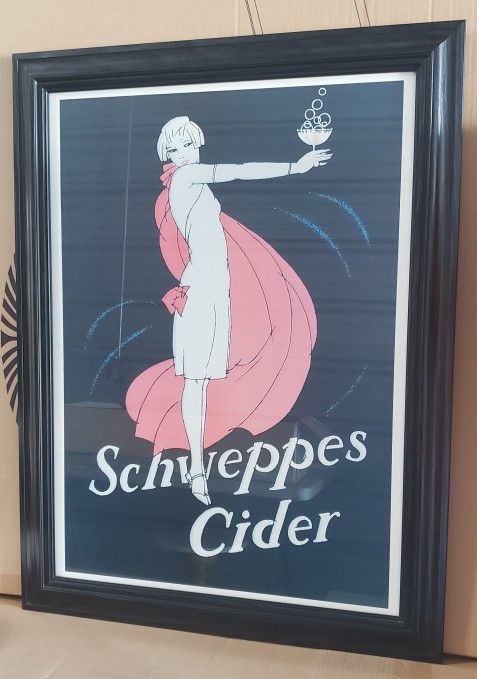 Schweppes Cider Advertising Poster Framed NICE