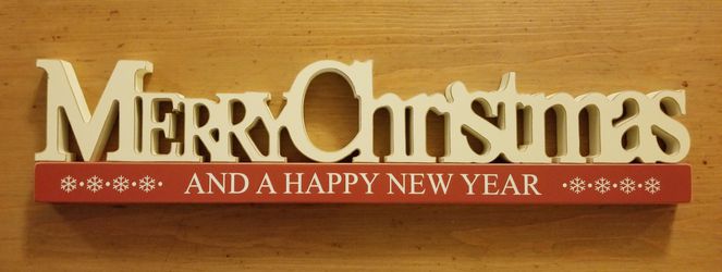 Wooden Merry Christmas/happynew year decoration