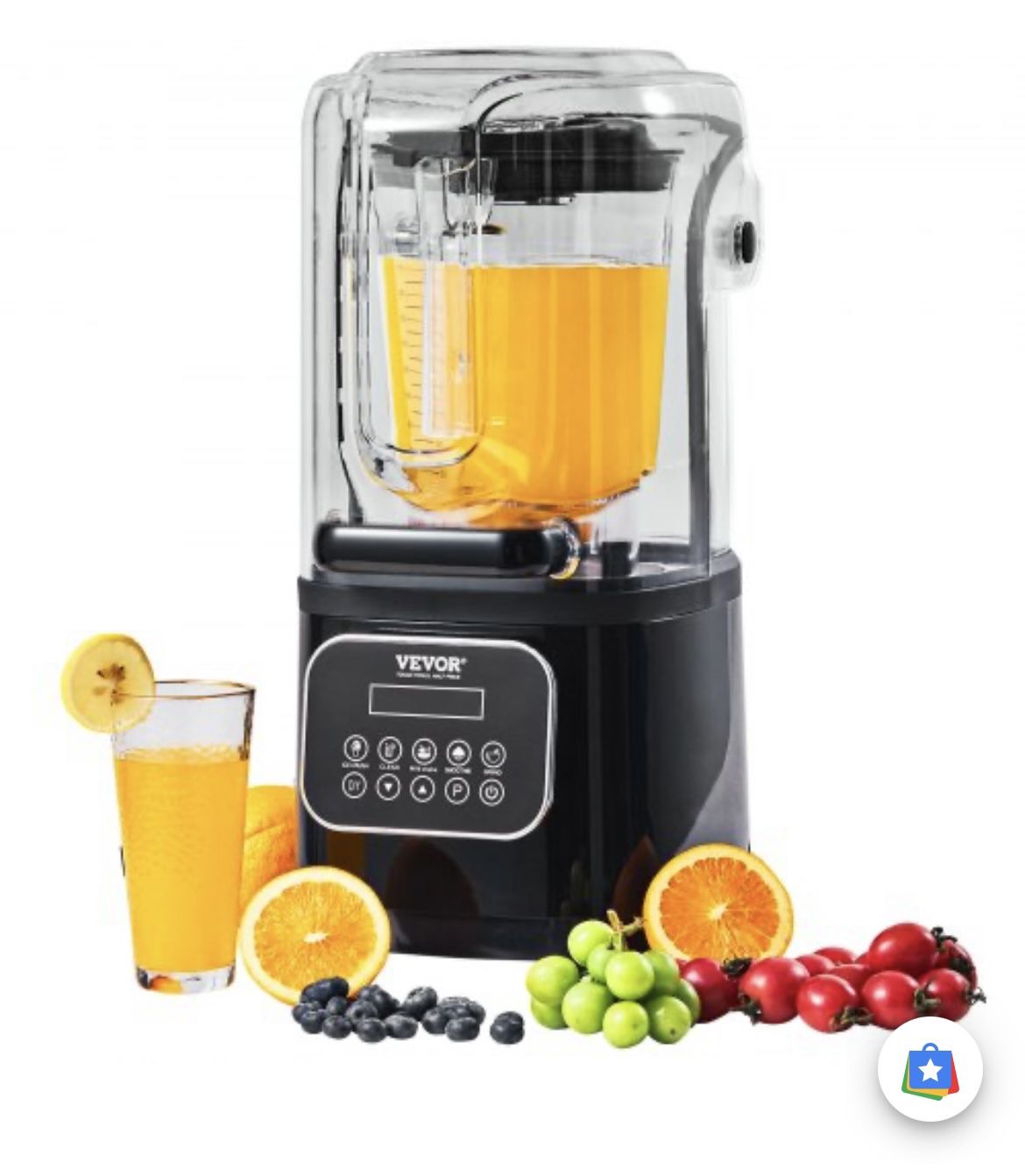 Professional Blender with Shield, 68 oz Blender Combo, Stainless Steel 9 Speed & 5 Functions Blender, for Shakes, Smoo