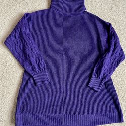 Women’s Royal Purple Turtleneck Sweater