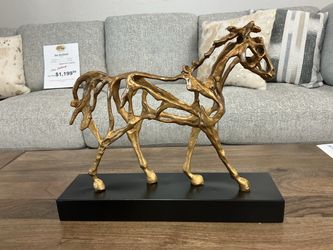 Gold Horse Sculpture
