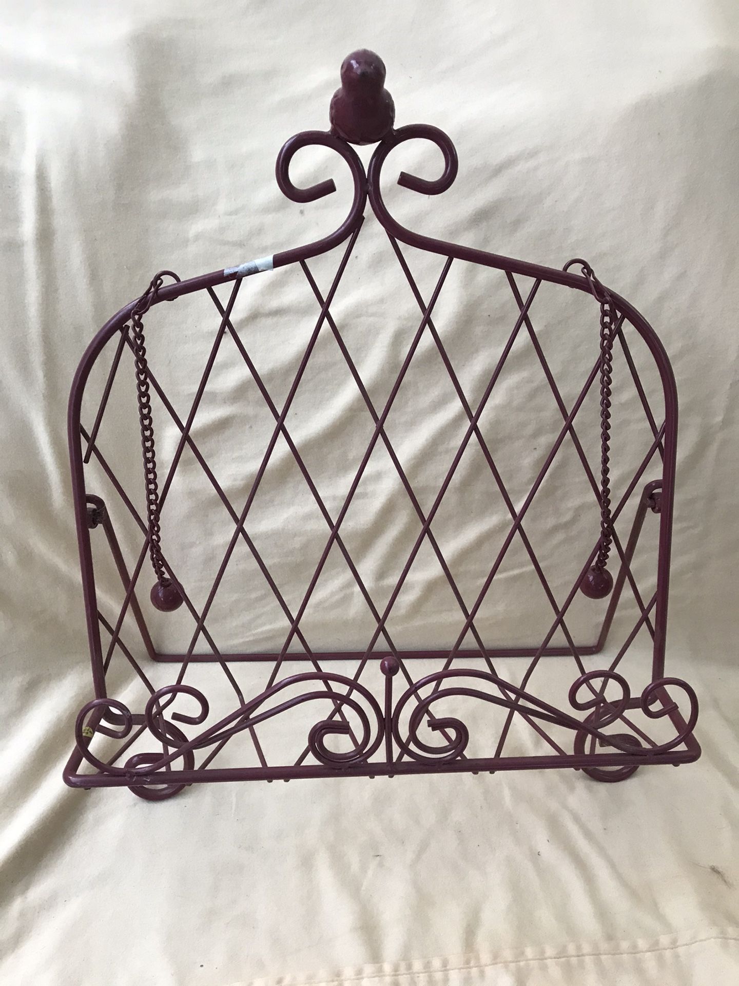 Beautiful Iron book holder with page weights