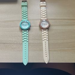2 Darice Watches/teal/cream