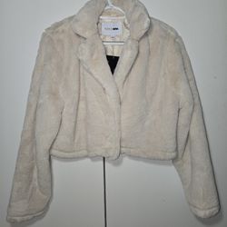 Cropped Faux Fur Sweater 