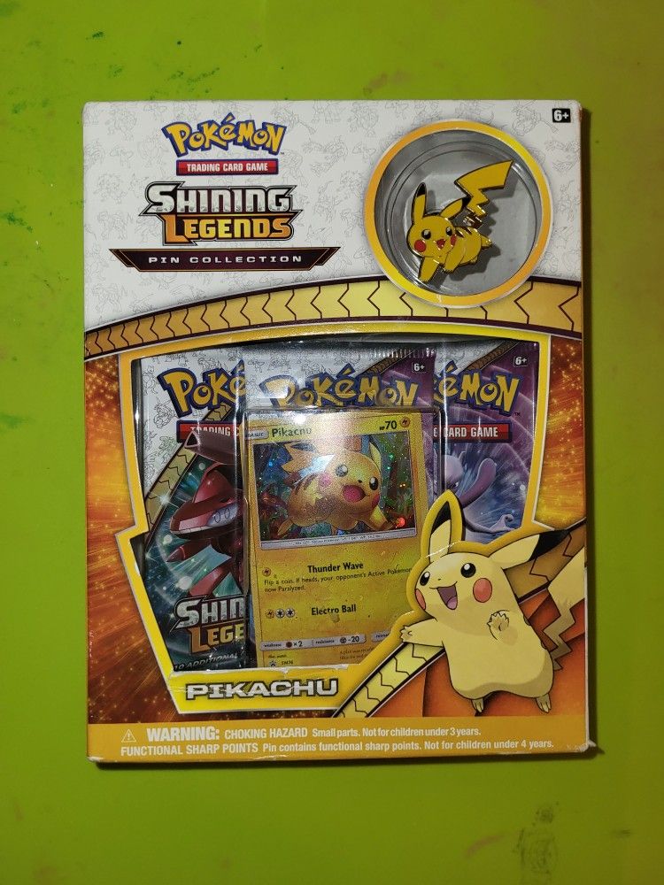 Pokemon Shining Legends Pikachu Pin Collection New In box