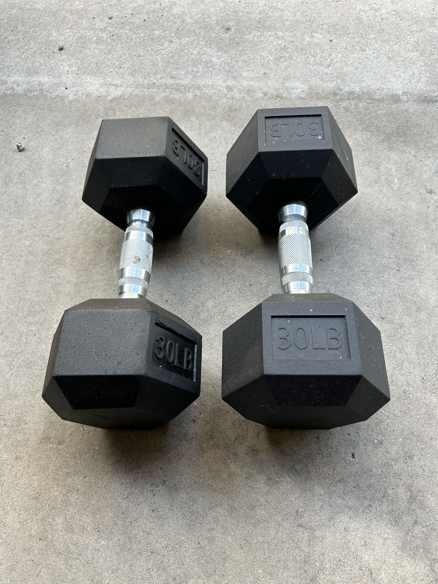 30lb Rubber Dumbbells