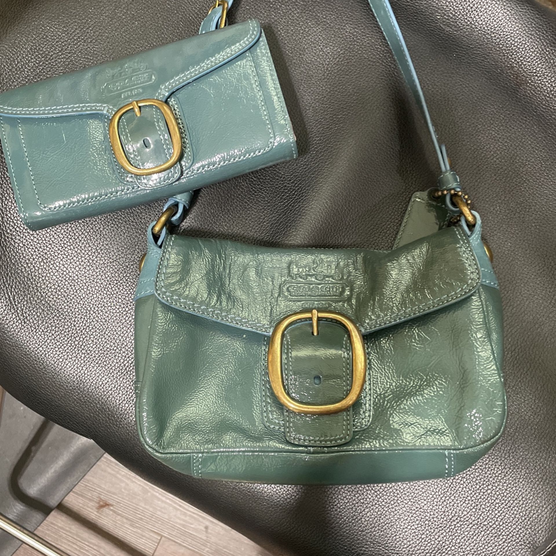 Coach Patent Leather Purse W/ Wallet